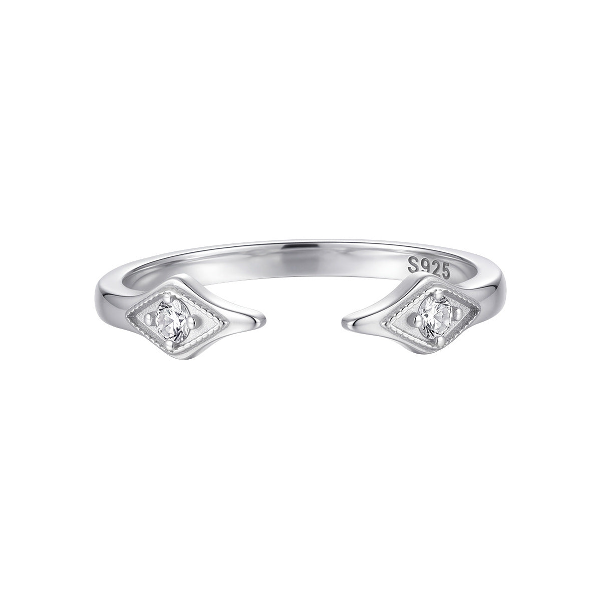 Cubic Zirconia Open Ring | Modern Minimalist