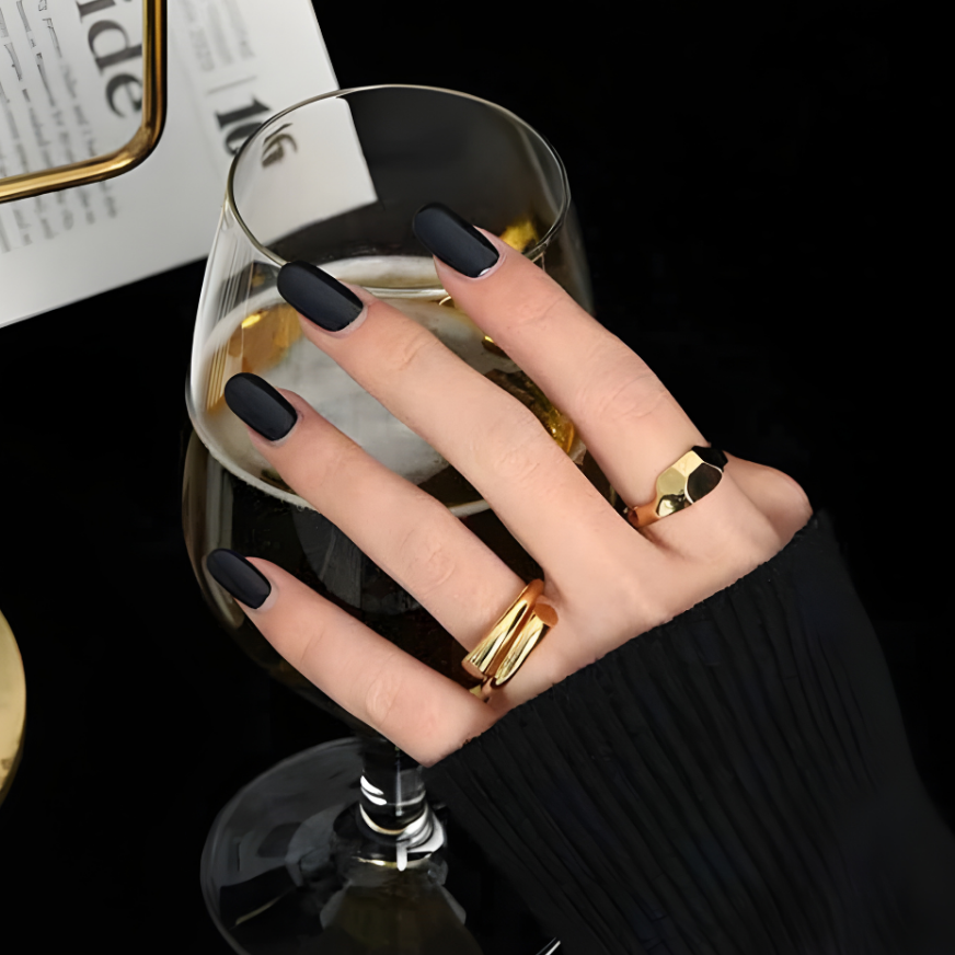 Minimalism Line Crossing Adjustable Ring