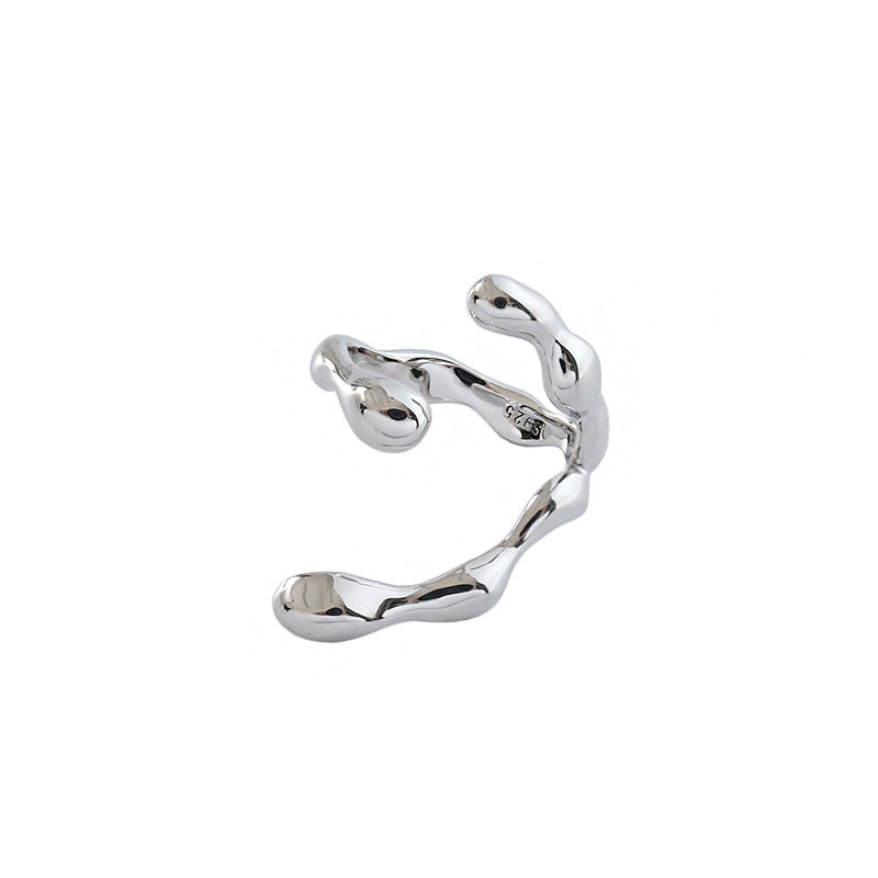 Fashion Irregular C Shape Wide Adjustable Ring