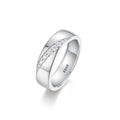 Wide Band Moissanite Ring | Geometric