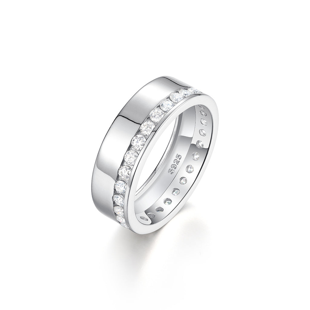 Full Band Moissanite Ring | Channel Set