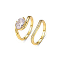 Oval Moissanite Ring Set | Stackable Design