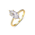 Geometric Moissanite Ring | Marquise Cut