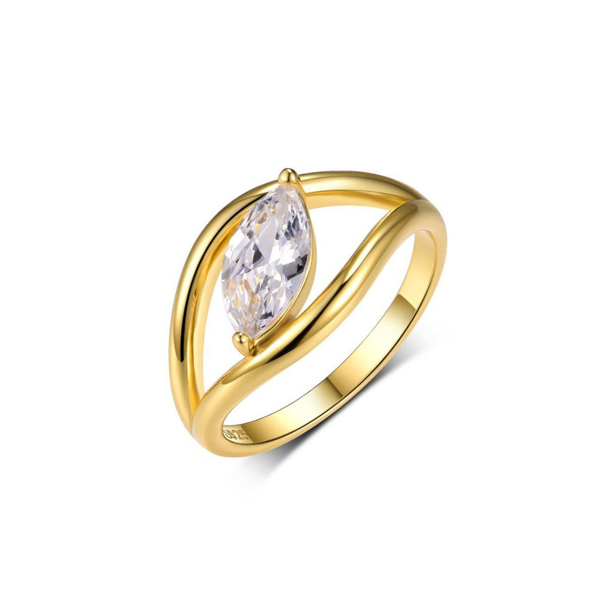 Marquise Moissanite Ring | Geometric Bypass