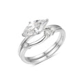 Moissanite Double Band Ring | Layered Band