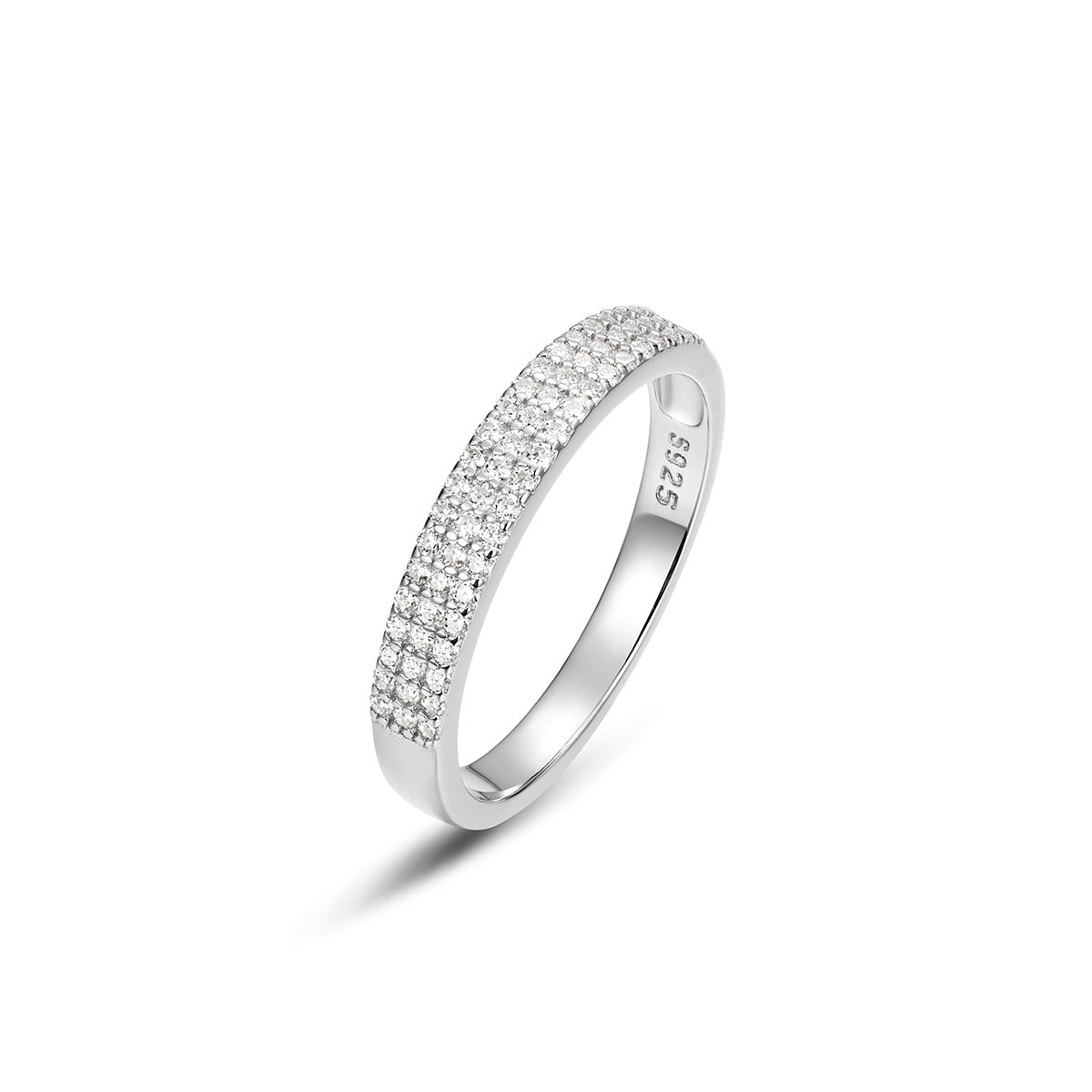 Multi Row Moissanite Ring | Geometric Full Band