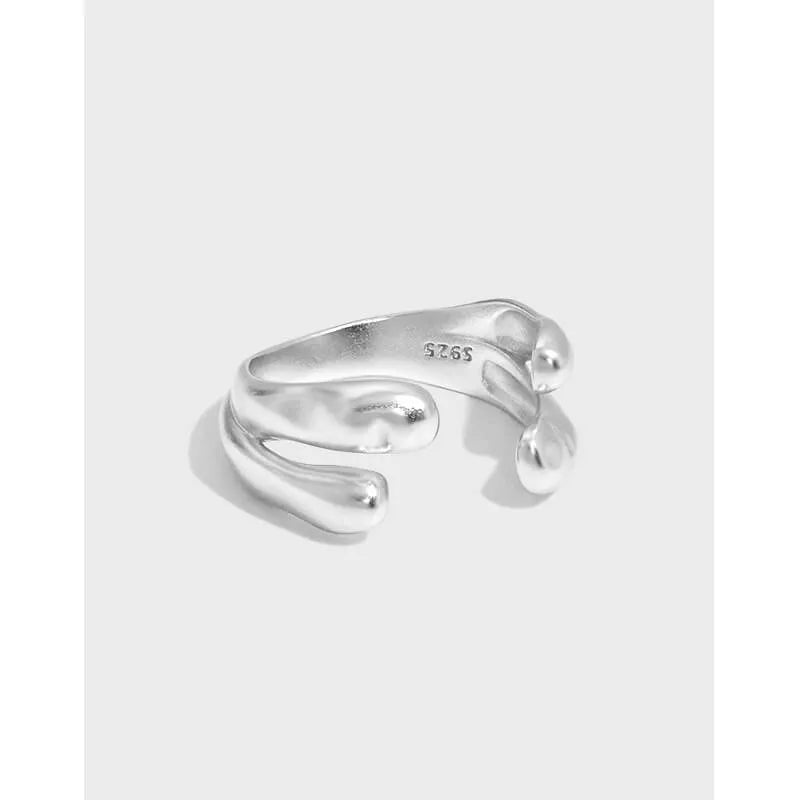 Droplet Ring | Sculptural Sterling Silver Droplet Ring