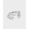 Droplet Ring | Sculptural Sterling Silver Droplet Ring