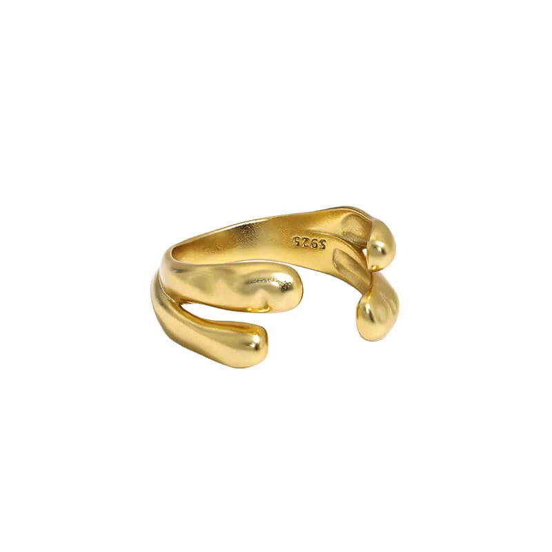 Droplet Ring | Sculptural Sterling Silver Droplet Ring