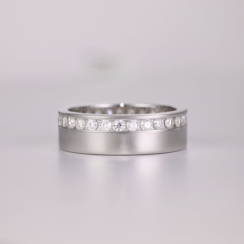 Full Band Moissanite Ring | Channel Set