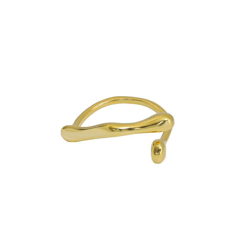 Dewdrop Ring – delicate adjustable waterdrop cross ring in 925 sterling silver, view 6