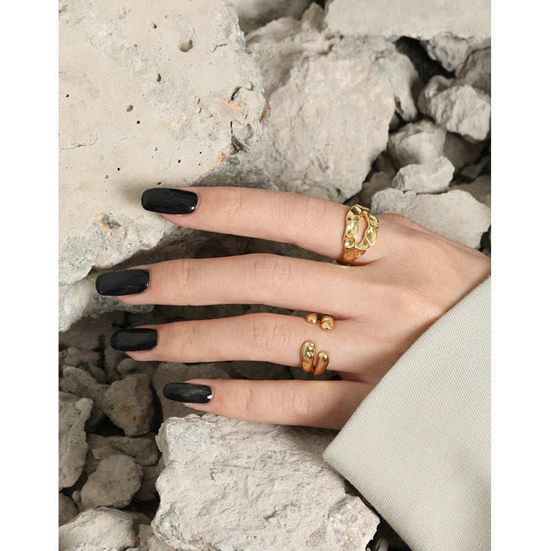 Double Layers Drop Water Adjustable Ring