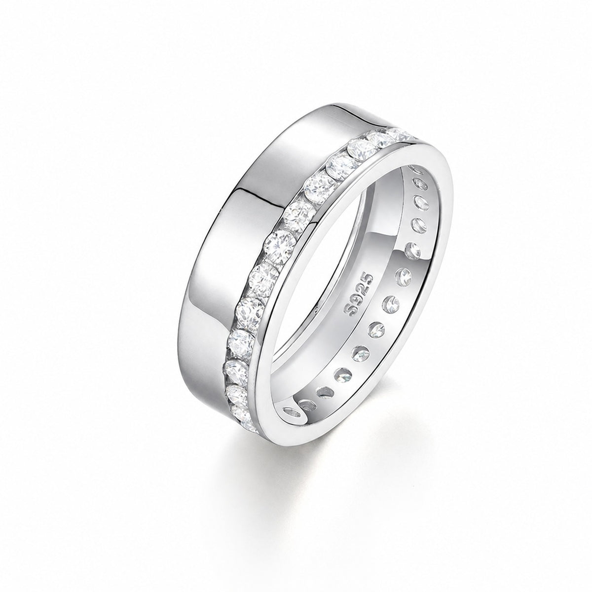 Full Band Moissanite Ring | Channel Set