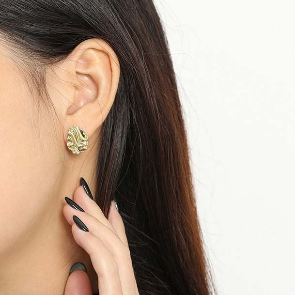 Corrugation Irregular Stud Earrings