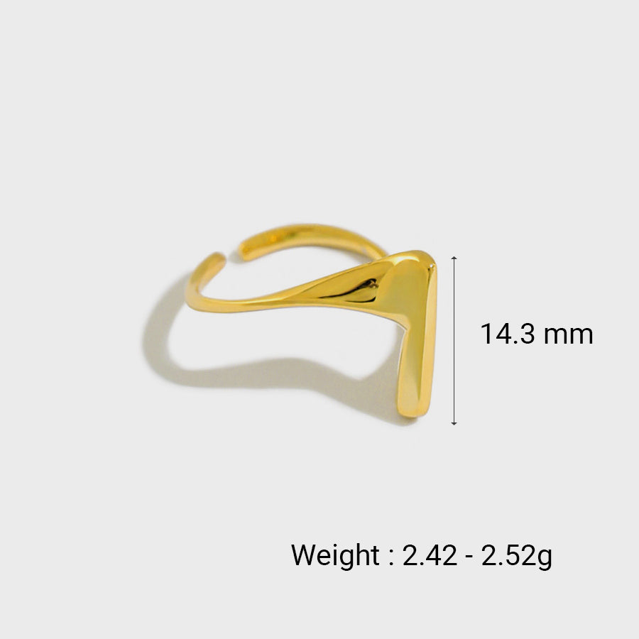 Ribbon Ring – adjustable minimalist strip ring in 925 sterling silver, view 6
