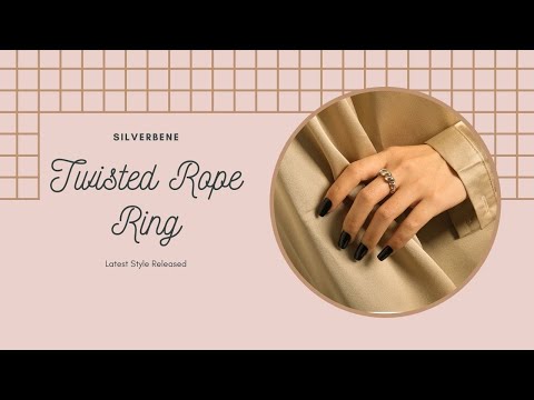 Rope Ring – adjustable twisted rope ring in 925 sterling silver, view 6