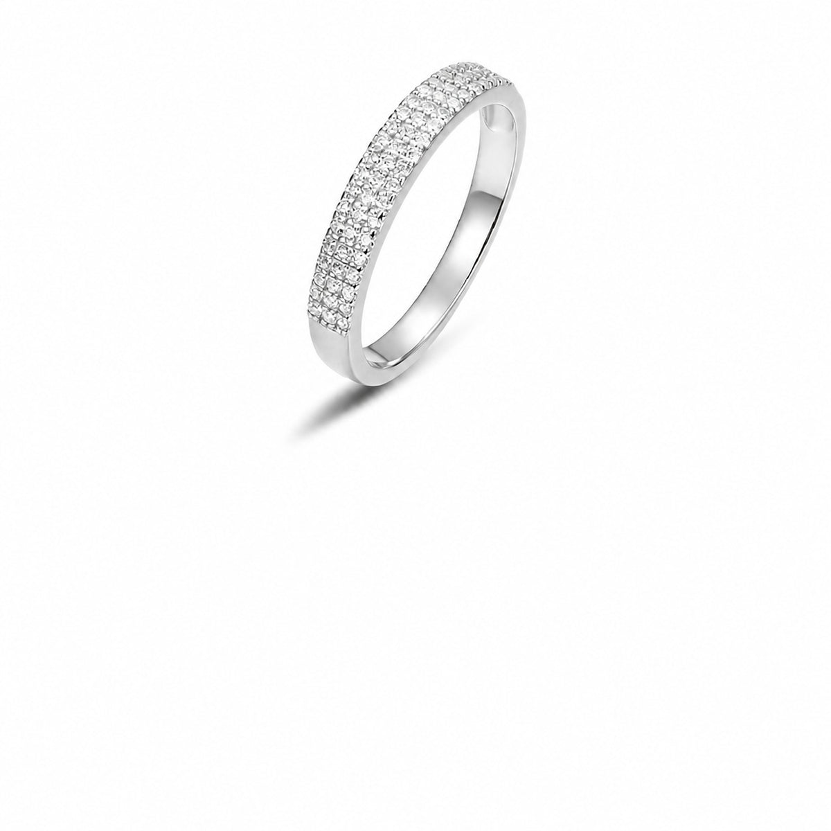 Multi Row Moissanite Ring | Geometric Full Band
