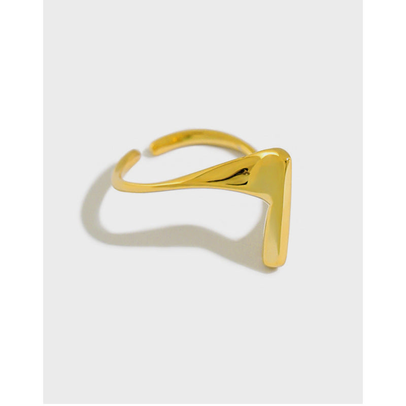 Ribbon Ring – adjustable minimalist strip ring in 925 sterling silver, view 3