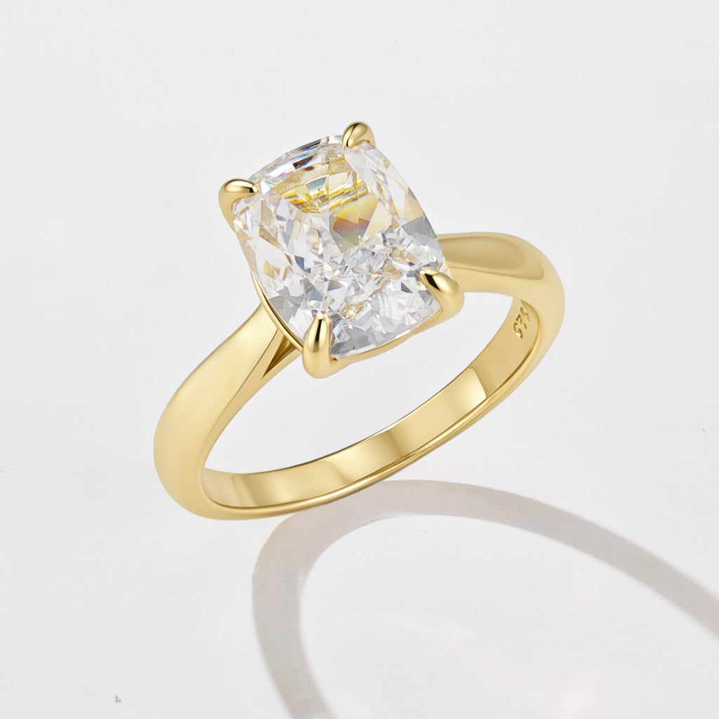 Rectangular Crystal Ring | Ice Cut