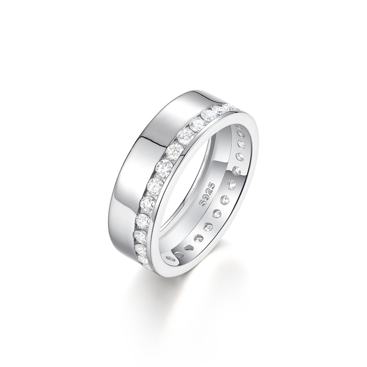 Full Band Moissanite Ring | Channel Set