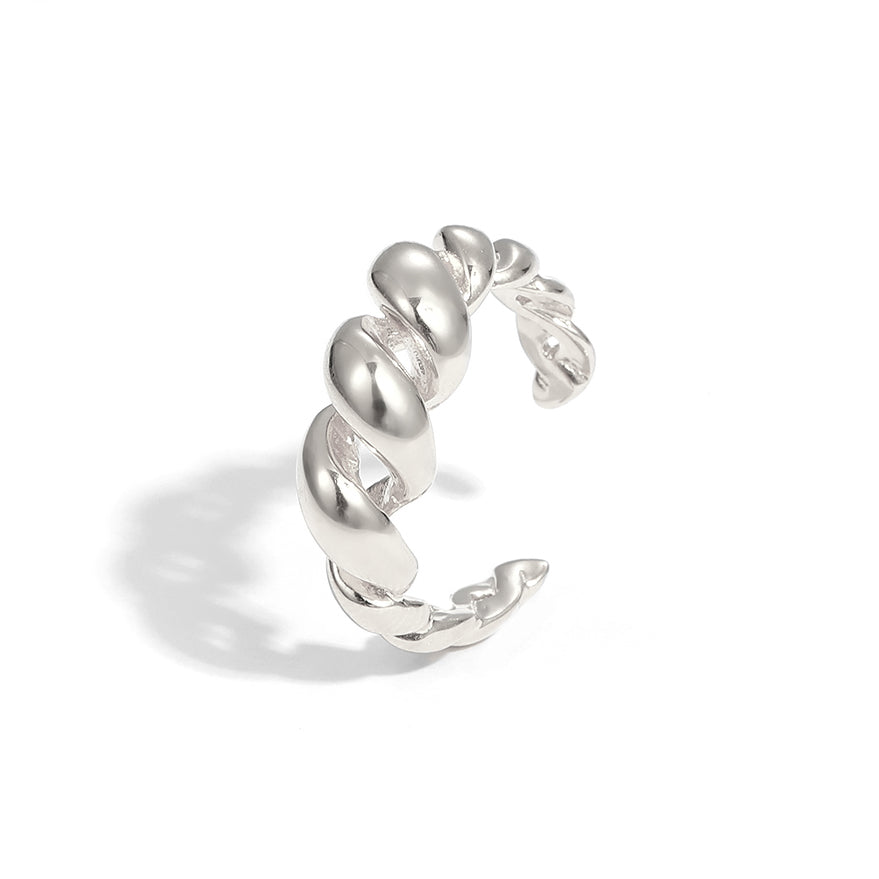 Rope Ring – adjustable twisted rope ring in 925 sterling silver, view 10